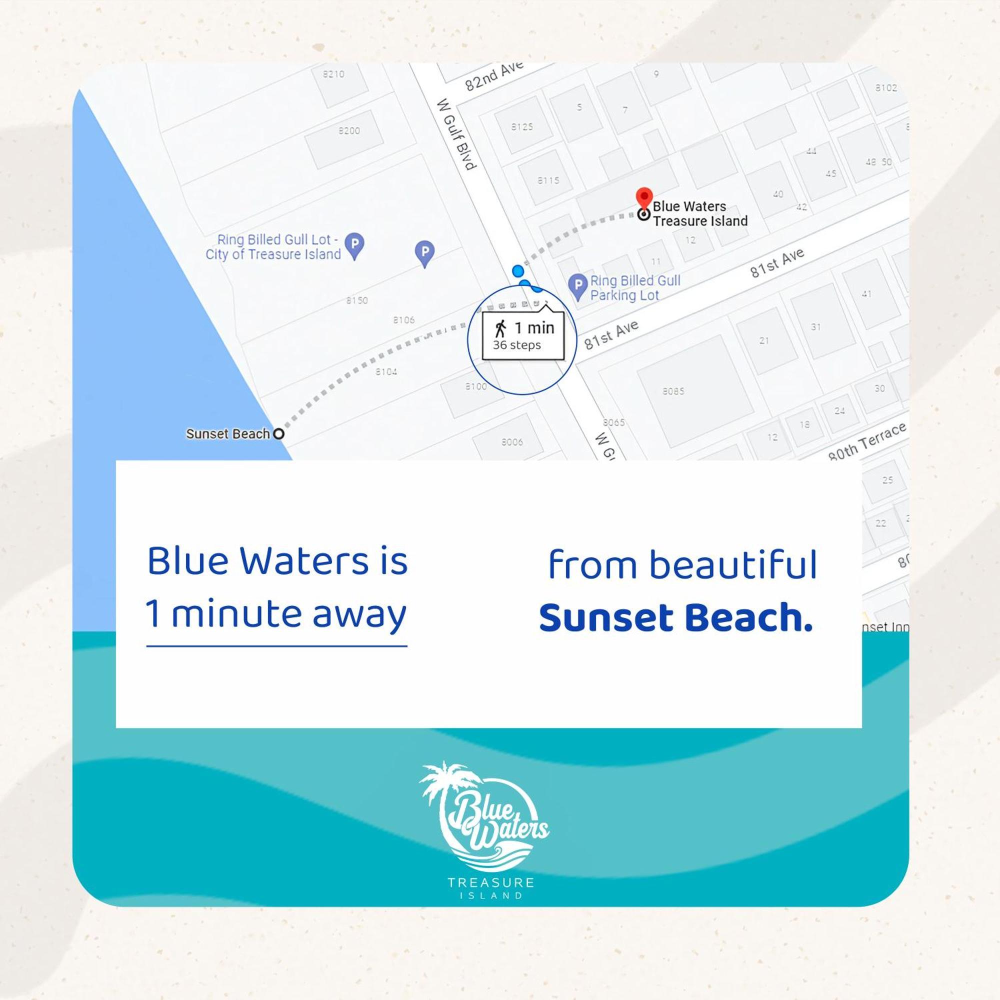 Blue Waters Treasure Island Hotell Eksteriør bilde